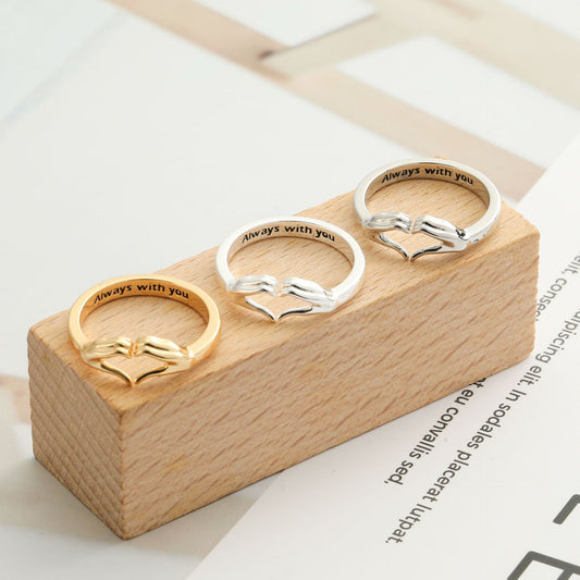 Clasped Hearts Rings