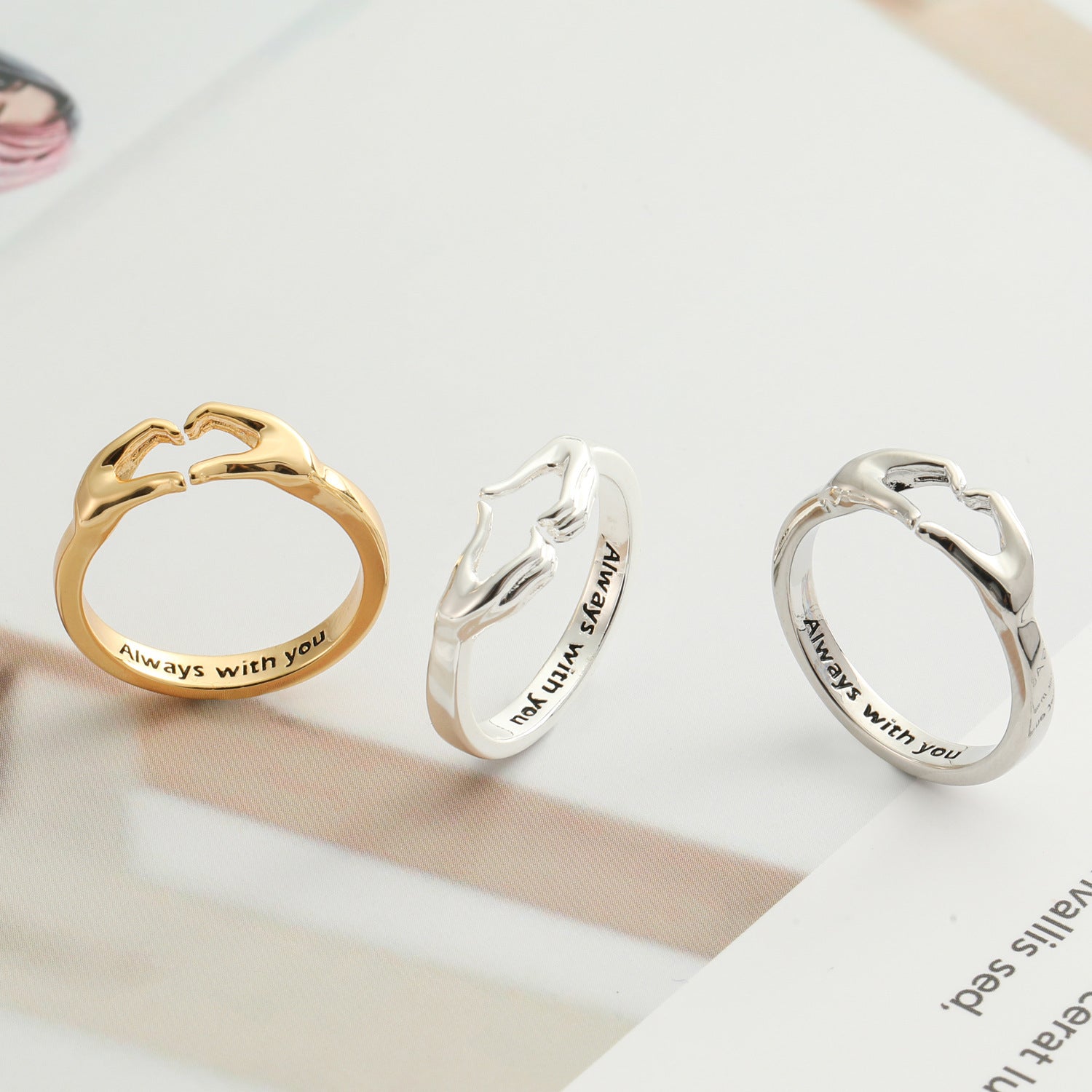 Clasped Hearts Rings