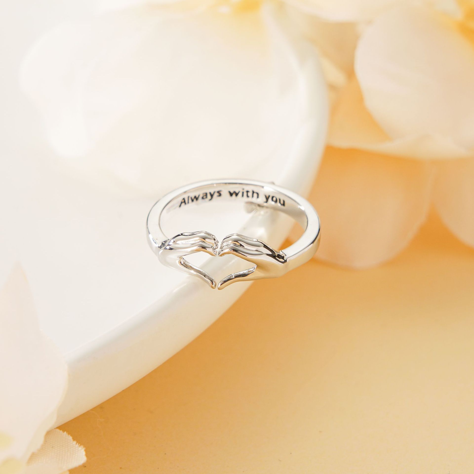 Clasped Hearts Rings