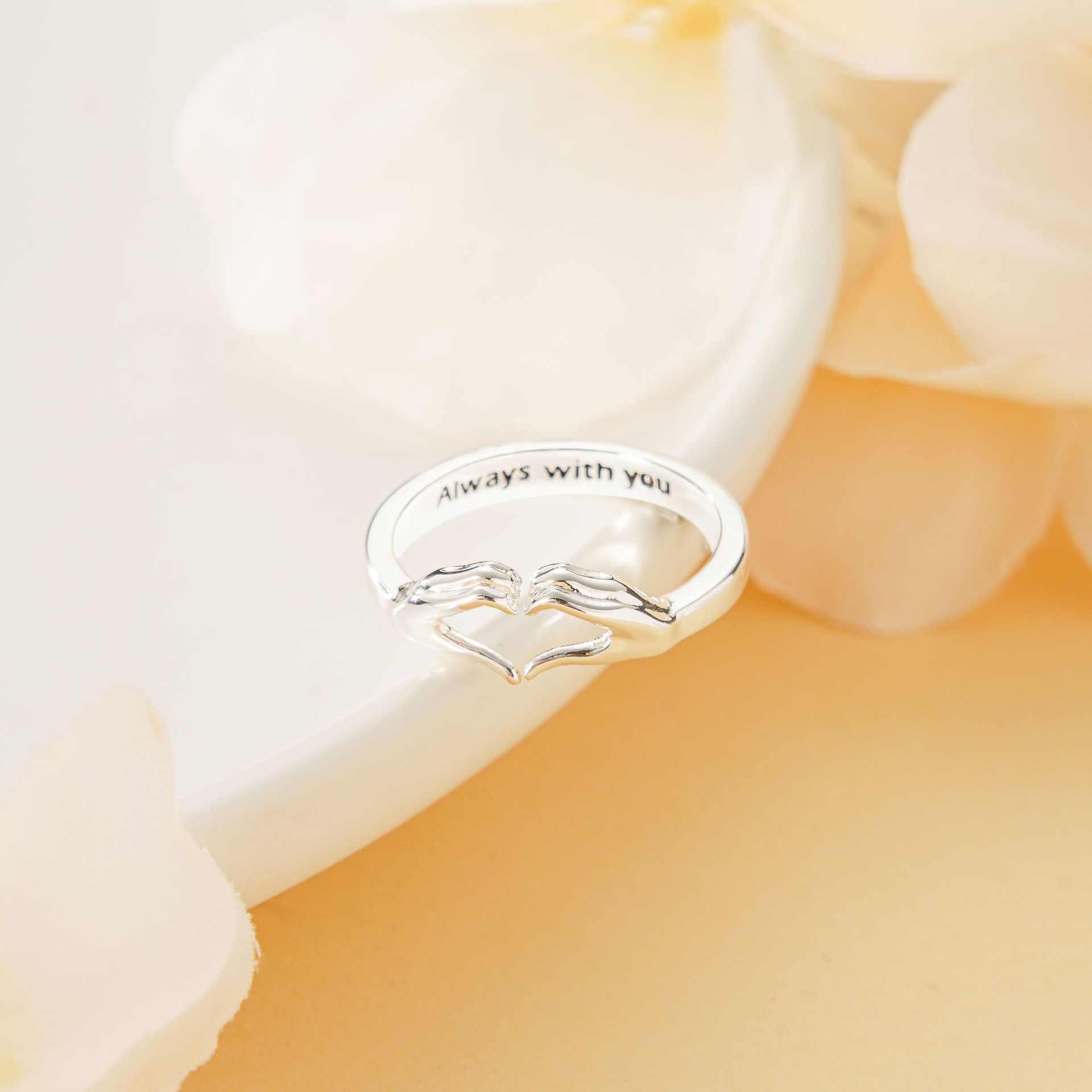 Clasped Hearts Rings