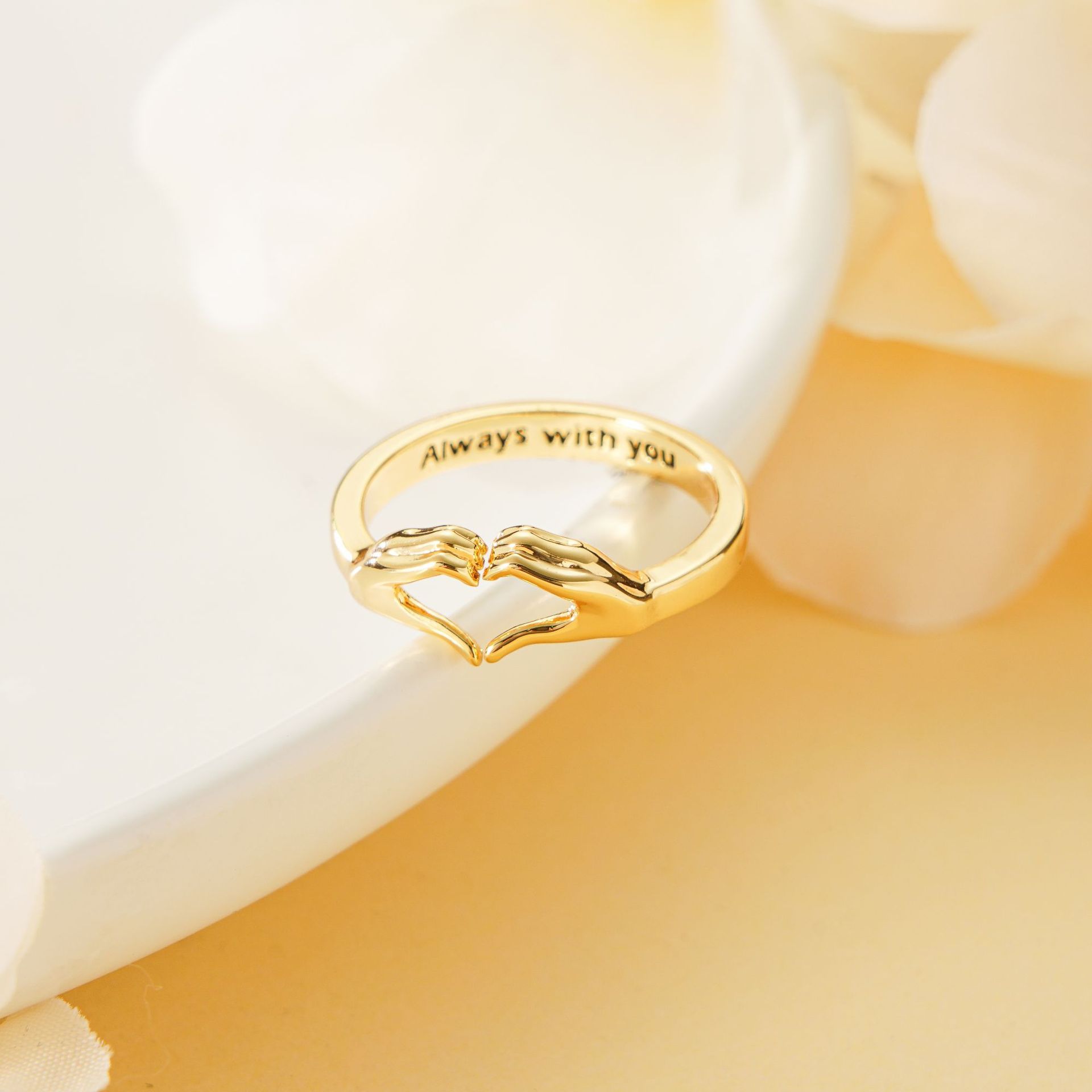 Clasped Hearts Rings